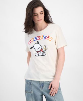 Love Tribe - Juniors' Pochacco Graphic-Print Crewneck Tee