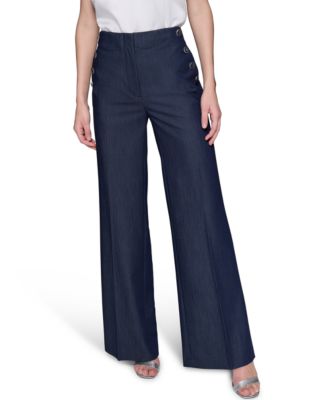 KARL LAGERFELD PARIS - Women's Wide-Leg Sailor Pants