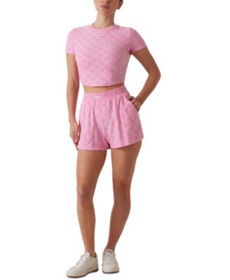 GUESS - Women's Peony Jacquard Crop Top