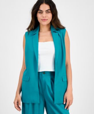 Bar III - Petite Open-Front Long Vest