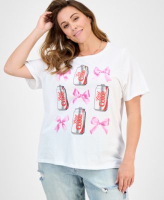 Grayson Threads, The Label - Trendy Plus Size Diet Coke Bows Graphic T-Shirt