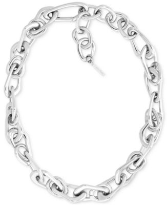 Calvin Klein - Stainless Steel Statement Link Collar Necklace, 14" + 2" extender