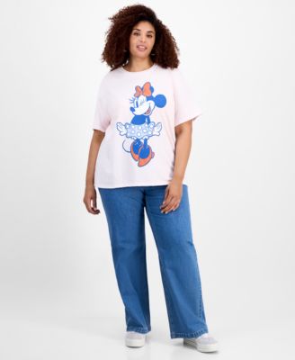 Hybrid - Trendy Plus Size Minnie Mouse Crewneck Tee