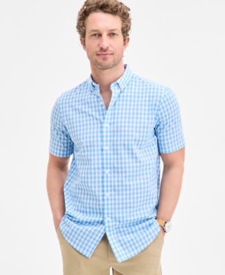 Club Room - Men's Woven Gingham Shirt