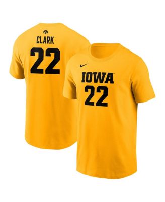 Nike - Men's and Women's Caitlin Clark Gold Iowa Hawkeyes Retired Player Name Number T-Shirt
