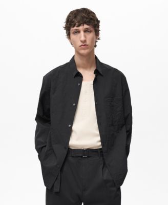 MANGO - Men's Creased-Effect Shirt