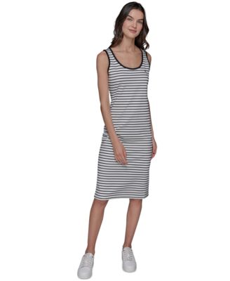 KARL LAGERFELD PARIS - Women's Striped Midi Dress