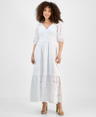 Tinsel - Petite Eyelet Embroidered Cotton Maxi Dress