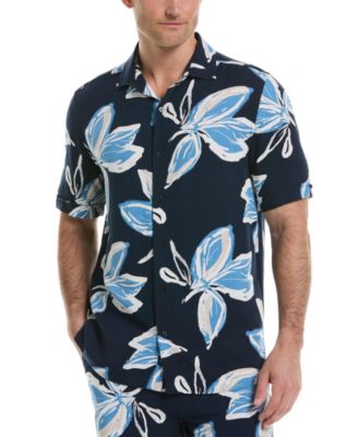 Cubavera - Men's All-Over Tropical Print Short-Sleeve Button-Down Shirt