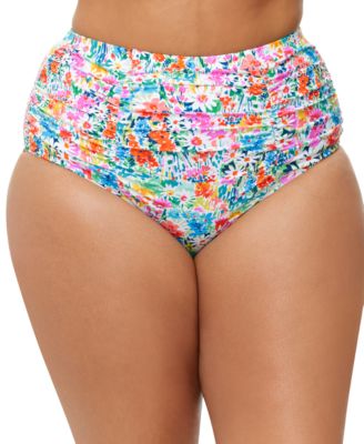 Raisins Curve - Trendy Plus Size Costa Side-Shirred Bikini Bottoms