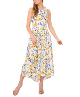 CeCe - Women's Bow-Strap High-Low-Hem Midi Dress