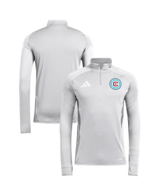 adidas - Men's Silver Chicago Fire 2025 Quarter-Zip Long Sleeve Training Top