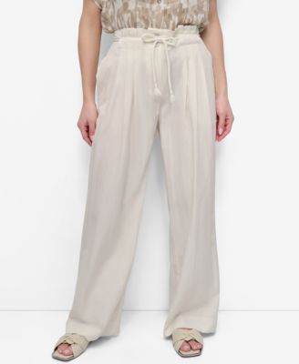 DKNY - Women's Tie-Front Wide-Leg Pants