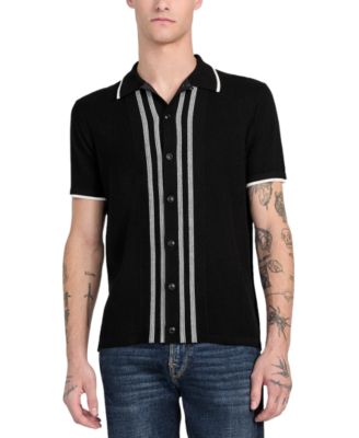 GUESS - Men's Tyler Striped Relaxed Sweater Polo