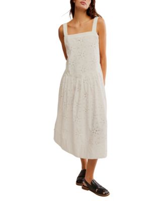 Free People - Women's Primavera Cotton Eyelet Midi Dress