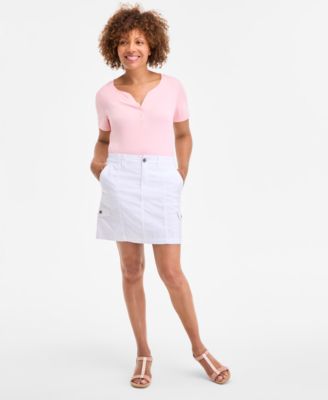 Style & Co - Women's Zig-Zag Pocket Pull-On Mini Skirt