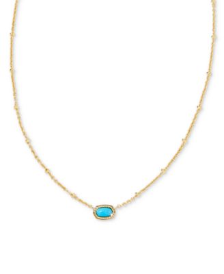 Kendra Scott - 14k Gold-Plated Turquoise Magnesite Pendant Necklace, 15" + 4" extender