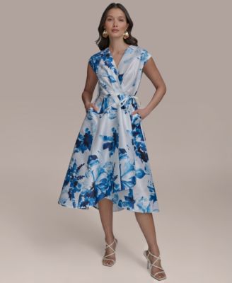 Donna Karan New York - Petite Printed Fit & Flare Dress