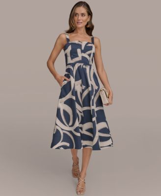 Donna Karan New York - Women's Printed A-Line Midi Dress