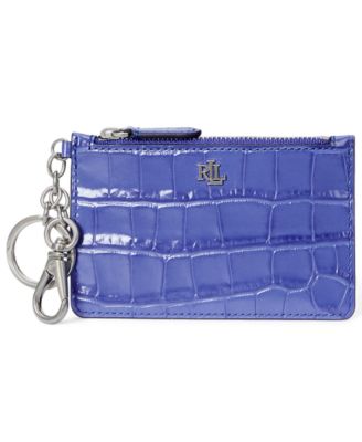 Lauren Ralph Lauren - Croc-Embossed Leather Zip Card Case