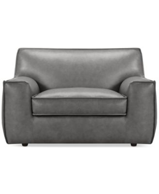 Furniture - Glympton 53" Leather Arm Chair