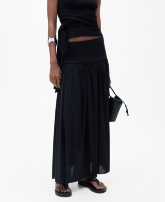 MANGO - Women's Long Gathered Skirt