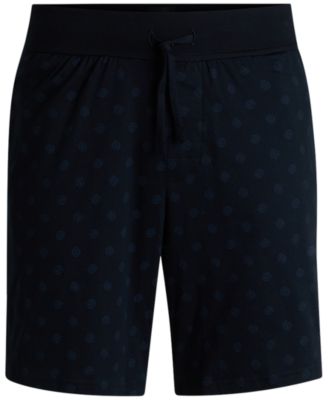 BOSS - Men's Relax Straight-Fit Logo-Print 8" Sleep Shorts