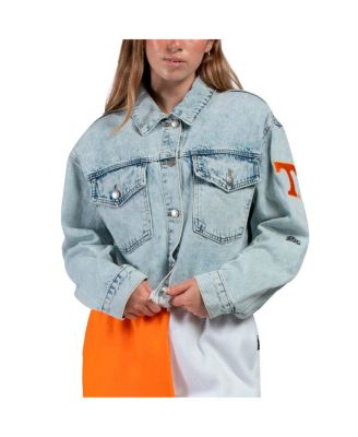 Hype And Vice - Women's Denim Tennessee Volunteers Lightwash Full-Button Jean Jacket