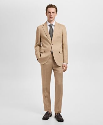MANGO - Men's 100% Linen Slim-Fit Suit Jacket