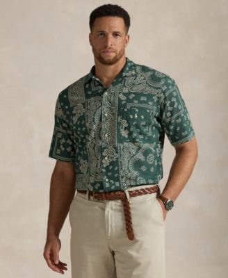Polo Ralph Lauren - Men's Big & Tall Bandanna-Print Camp Shirt