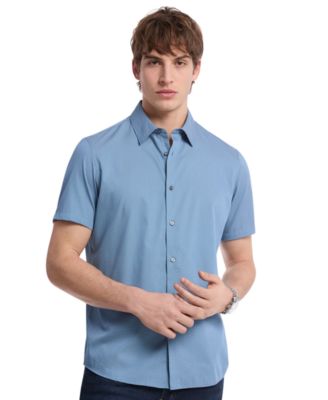 Michael Kors - Men's Short Sleeve Mini Bowtie Print Button-Front Shirt