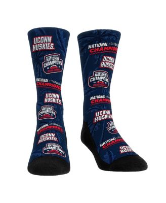 Rock 'Em - Men's and Women's Navy UConn Huskies 2025 NCAA Women's Basketball National s All-Over Crew Socks