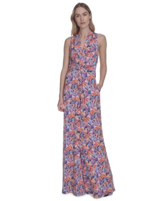 Vince Camuto - Women's Printed Halter-Neck Jumpsuit