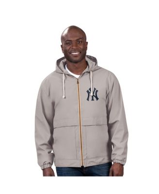 G-III Sports by Carl Banks - Men's Gray New York Yankees Full-Zip Rain Jacket