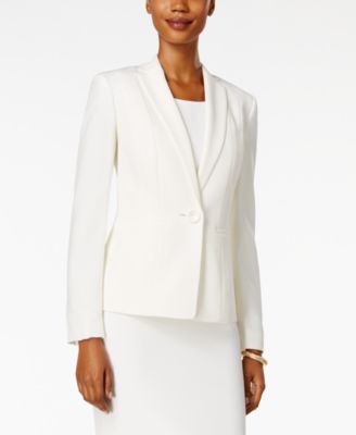 Kasper - Petite Crepe One-Button Jacket