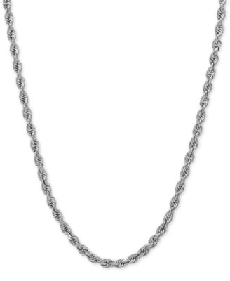 Macy's - Rope Necklace in 14k White Gold