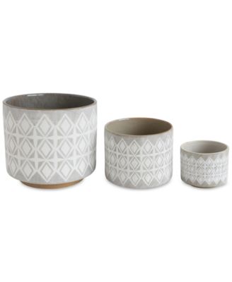 3R Studio - Stoneware Pots, Set of 3