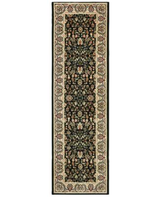 Oriental Weavers - Kashan 108B Black/Ivory 2'3" x 7'6" Runner Area Rug
