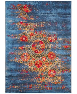 Liora Manne' - Marina 8046 Suzanie Blue 4'10" x 7'6" Indoor/Outdoor Area Rug