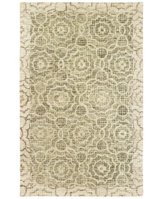 Oriental Weavers - Tallavera 55606 Green/Ivory 2'6" x 8' Runner Area Rug
