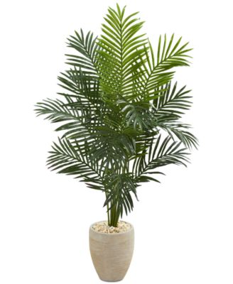 Nearly Natural - 5.5' Paradise Palm Artificial Tree in Sand-Colored Planter