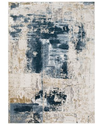 Livabliss - Quatro QUA-2310 Dark Blue 5'3" x 7'3" Area Rug