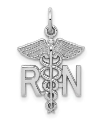Macy's - Registered Nurse Charm in 14k White Gold