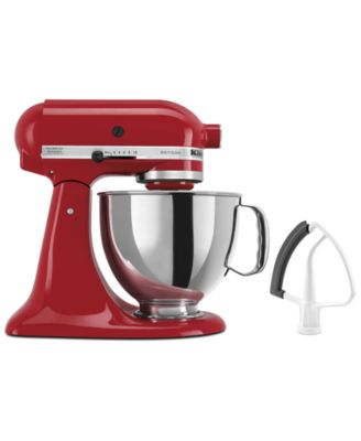 KitchenAid - Artisan Series Silver 5-Quart Tilt-Head Stand Mixer with Flex Edge Beater