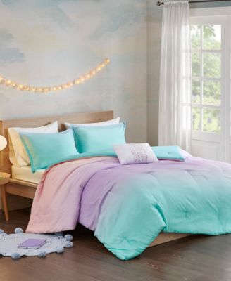 Intelligent Design - Mi Zone Glitter Ombre 3-Piece Twin/Twin XL Reversible Comforter Set