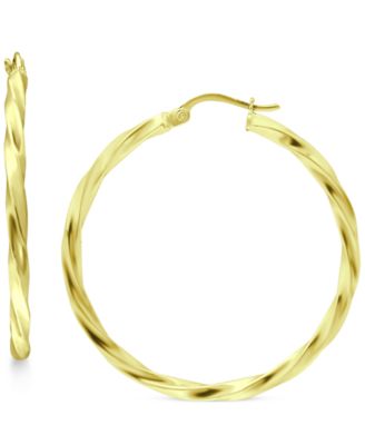 Giani Bernini - Medium Twist Hoop Earrings in 18k Gold-Plated Sterling Silver, 40mm