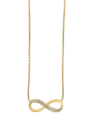 EFFY Collection - Diamond Infinity Pendant Necklace (1/8 ct. t.w.) in 14k Rose Gold