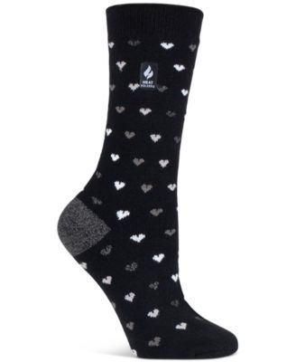 Heat Holders - Women's Ultra Lite Orchid Hearts Crew Socks