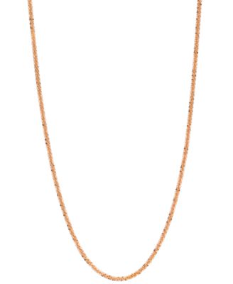 Macy's - 14k Rose Gold Necklace, 20" Faceted Chain