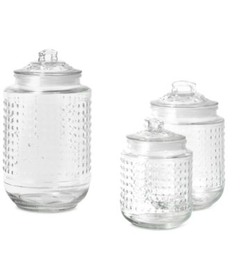 Style Setter - Beaded Glass Canisters with Lids, Set of 3